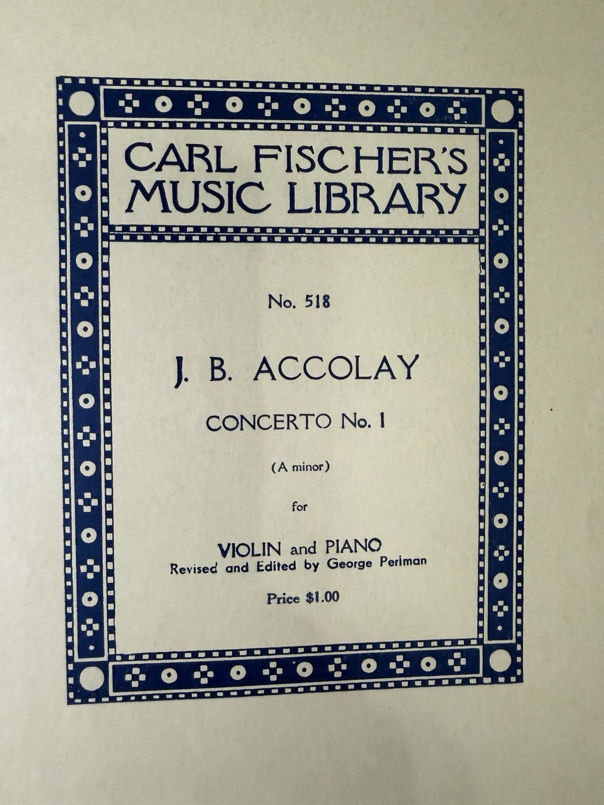Vintage Carl Fischer Music Library Concerto No 1 Piano Lot Of 2