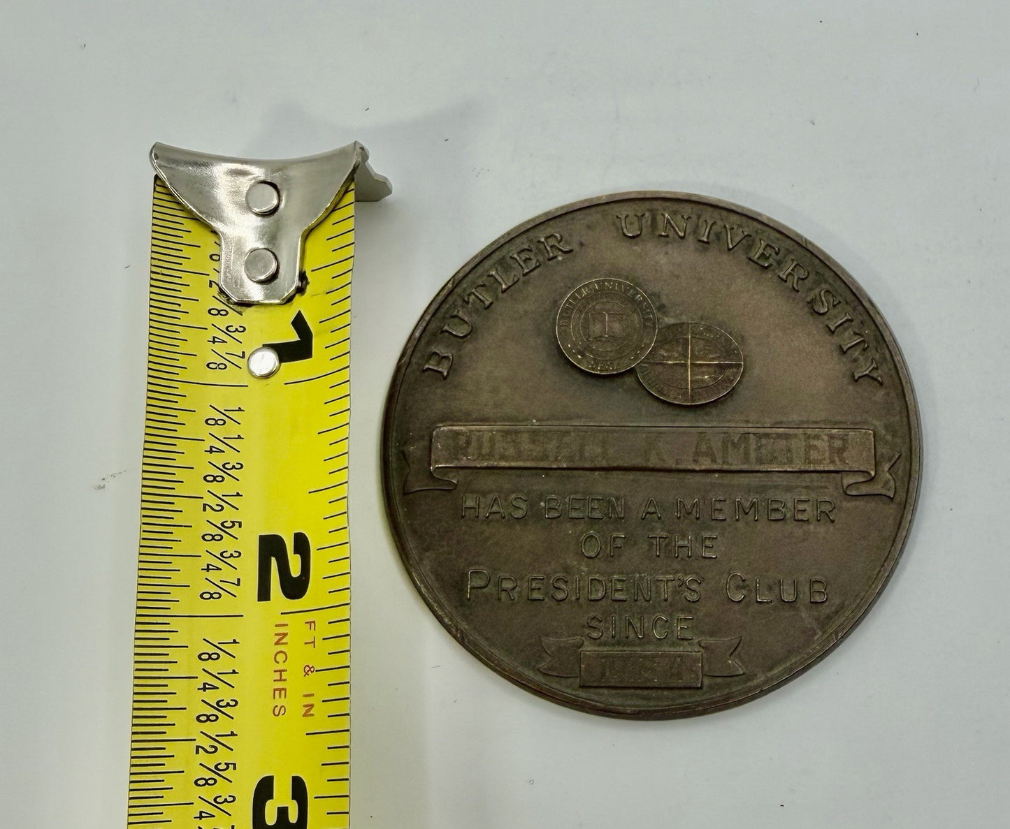 1954 Butler University Presidents Club Recognition Medallion Award Medal