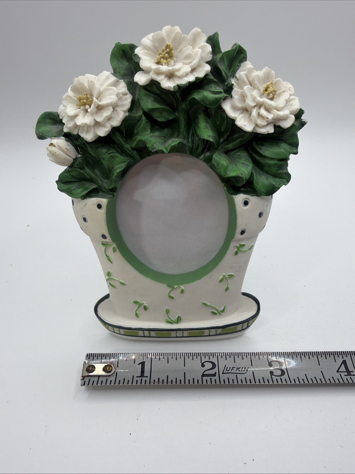 Twos Company Mini Picture Frame Flower Pot 1.75 Inch Decorative
