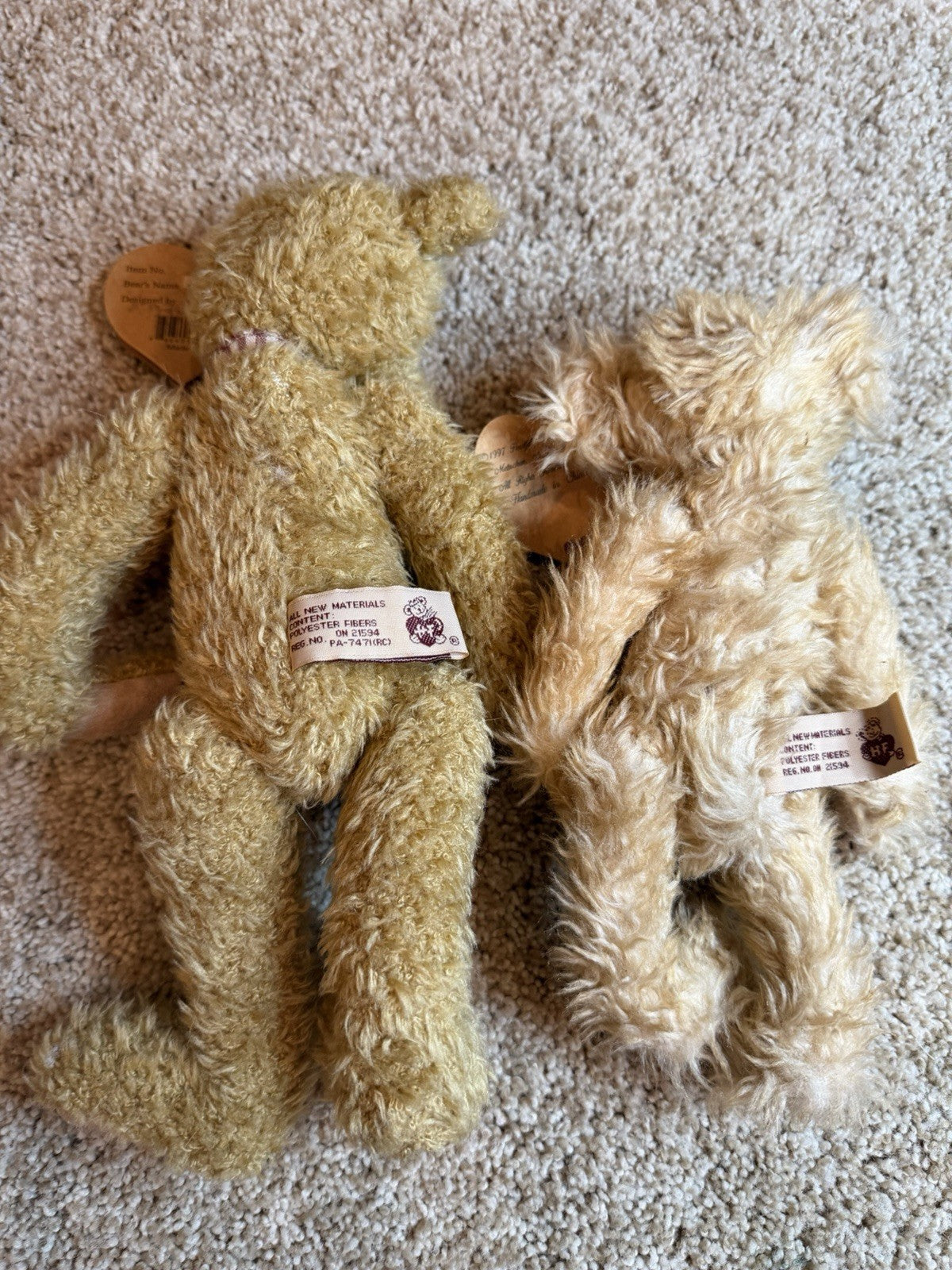 Vintage Teddy Bear Plush Lot 4 Ganz Cottage Collectibles Tagged Stuffed Animals