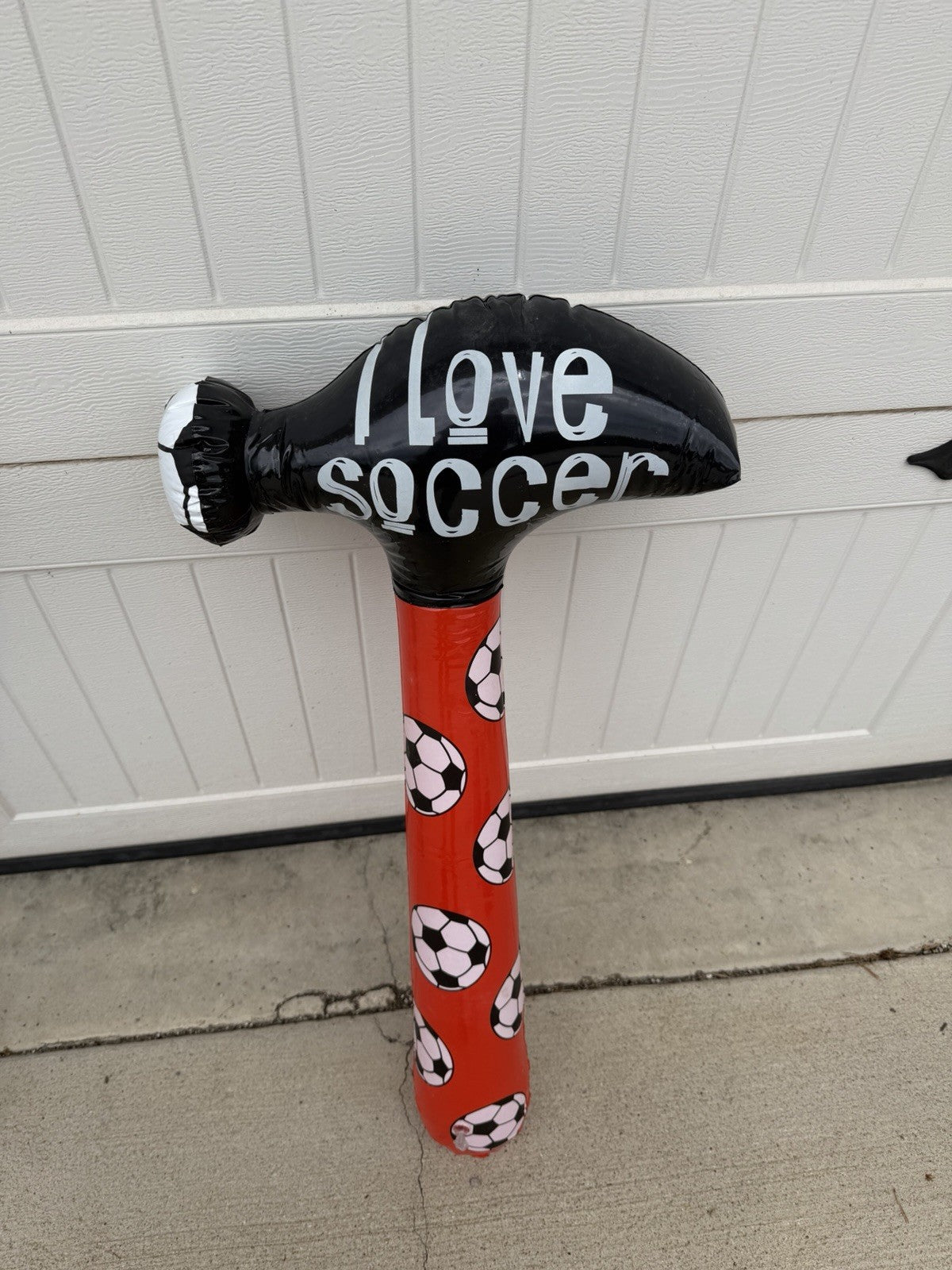 Inflatable Soccer Hammer Squeaker Blow Up Toy 33 Inch Red Novelty Party Favor