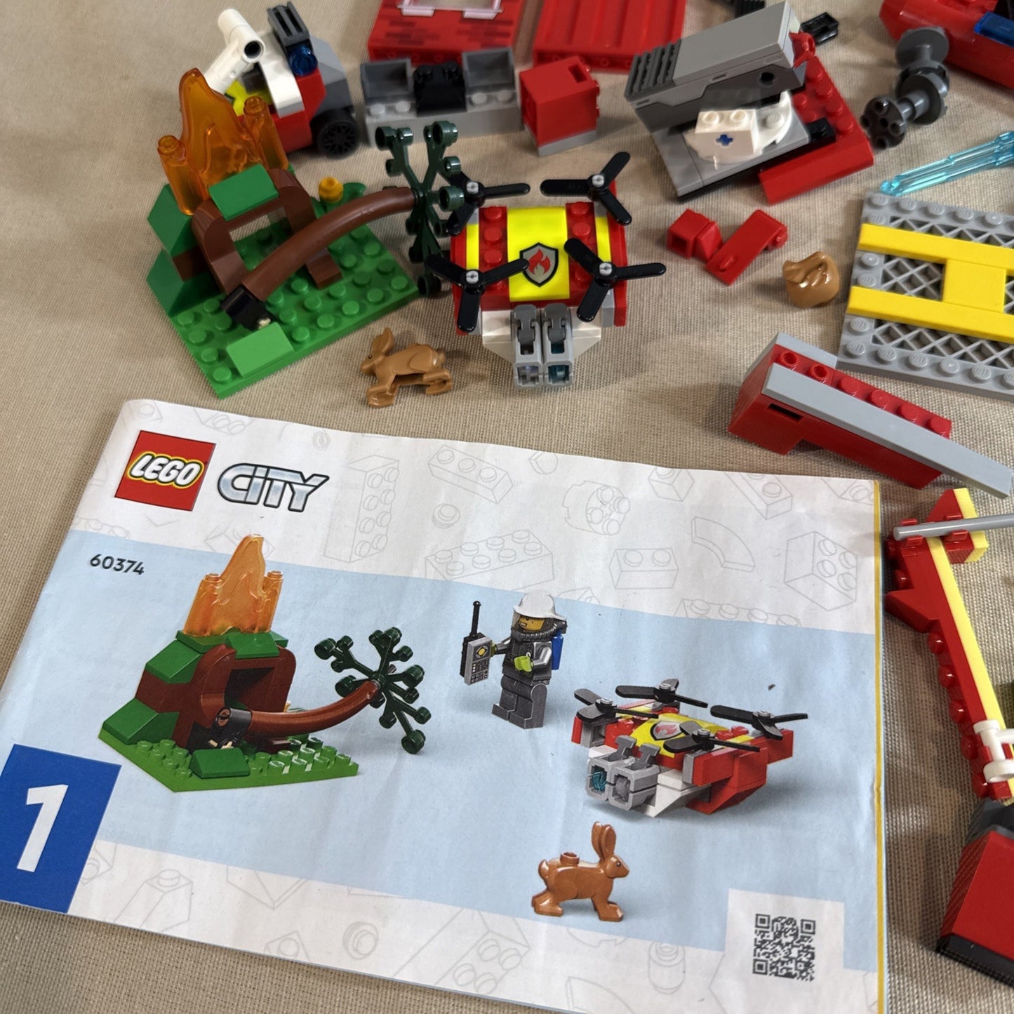 LEGO Fire Rescue Lot of Minifigures Firefighters Vehicles Accessories Parts