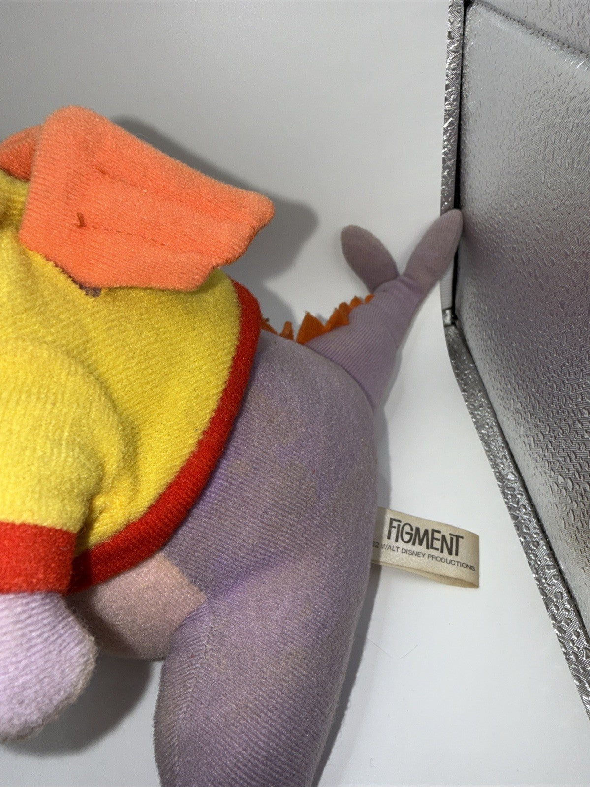 Vintage 1982 Walt Disney Figment Purple Dragon Plush 11" Well Loved