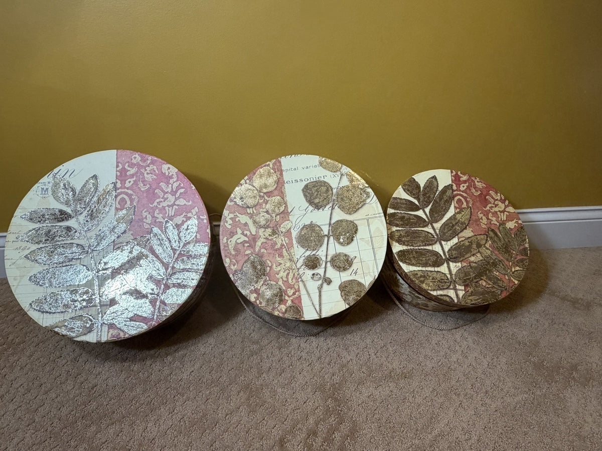 Matina Theodosiou Tri Coastal Design Nesting Storage Boxes Set of 5 Decorative