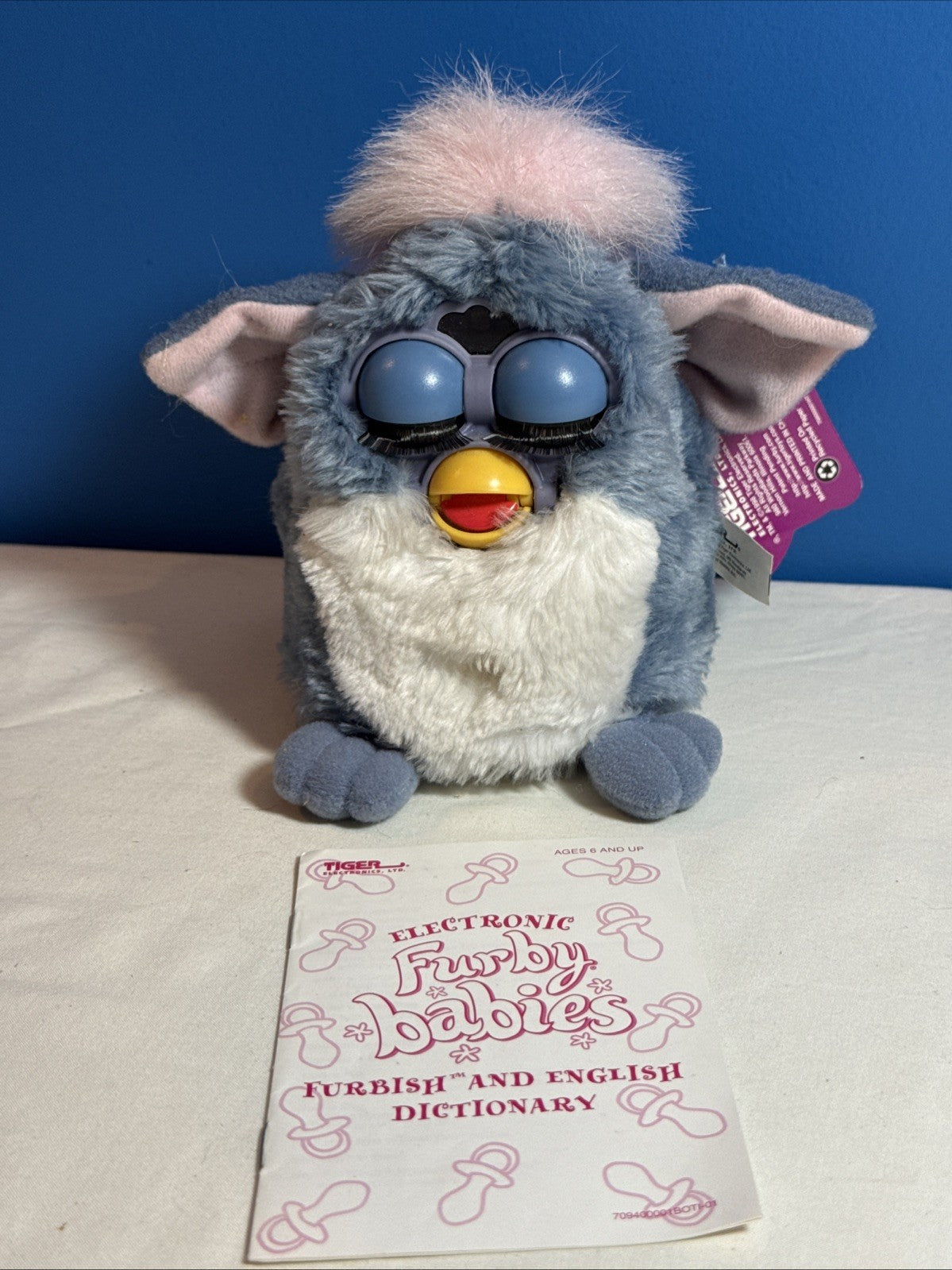 Vintage 1990s Tiger Furby Lot of 5 Peach Clown Snowball Zebra Sleepy Time