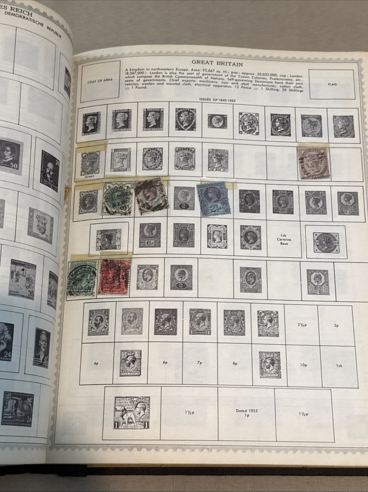 Worldwide Stamp Album Collection Comprehensive Many Stamps Canceled Mint Vintage