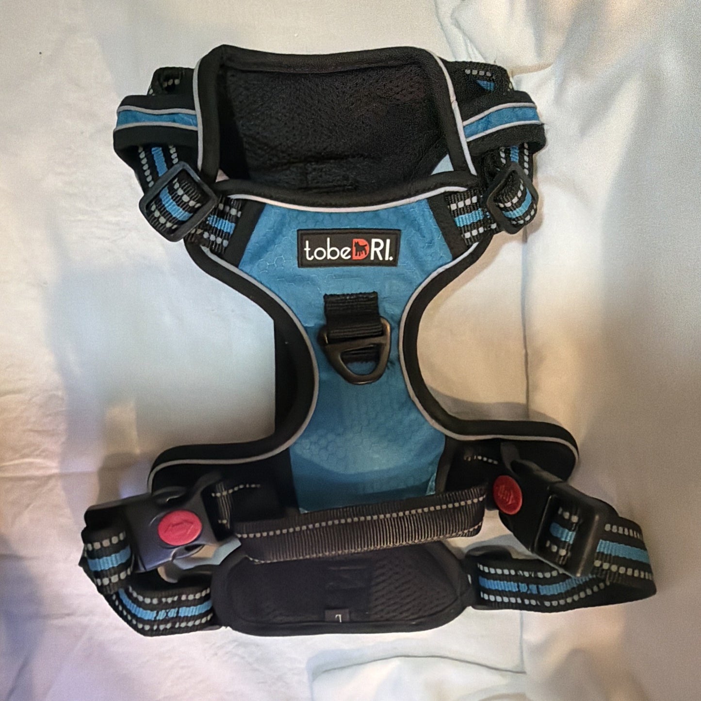 tobe RI Blue Dog Harness and Leash Set Size L Adjustable With Box