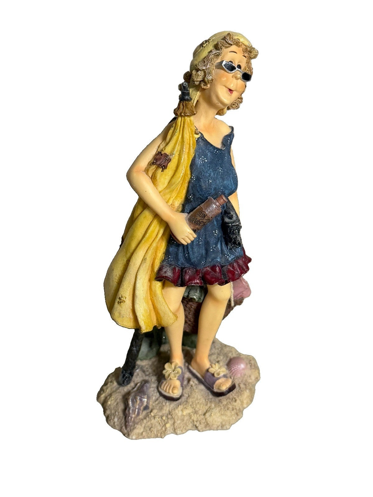 Boyds Bears Folkstone Edna B Sungoddess Life's A Beach Figurine 2001