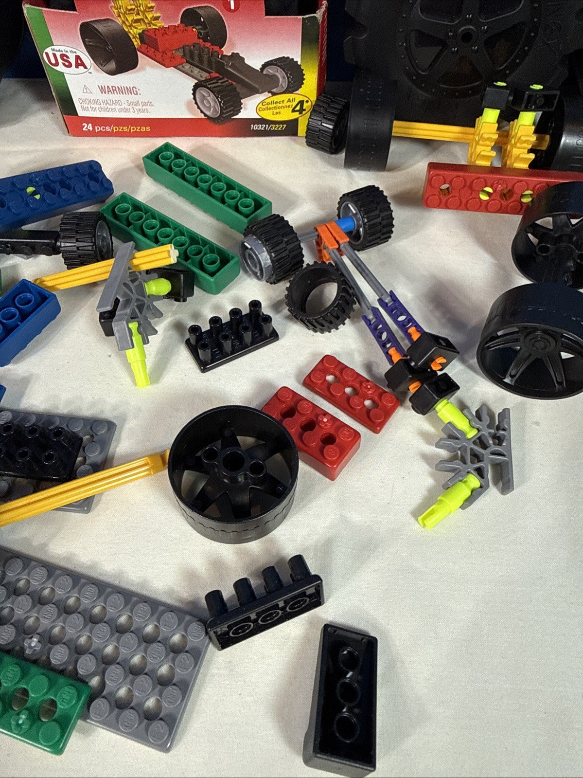 KNEX Random Mixed Replacement Parts Racers Wheels Instructions Bulk Building Lot