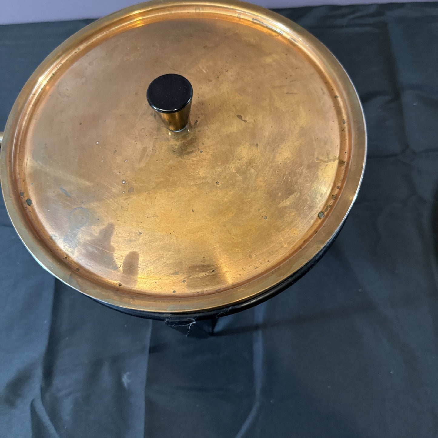 Vintage Solid Copper Buffet Chaffing Dish And Warmer Bowl Set of 3 Pieces