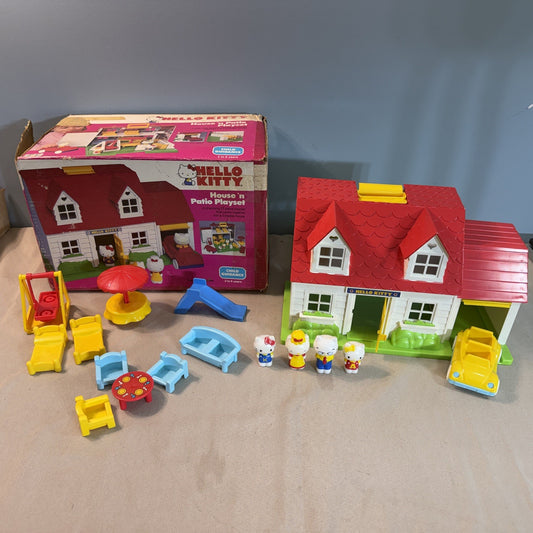 Vintage 1984 Hello Kitty House Patio Play Set Sanrio Original Box 99% Complete