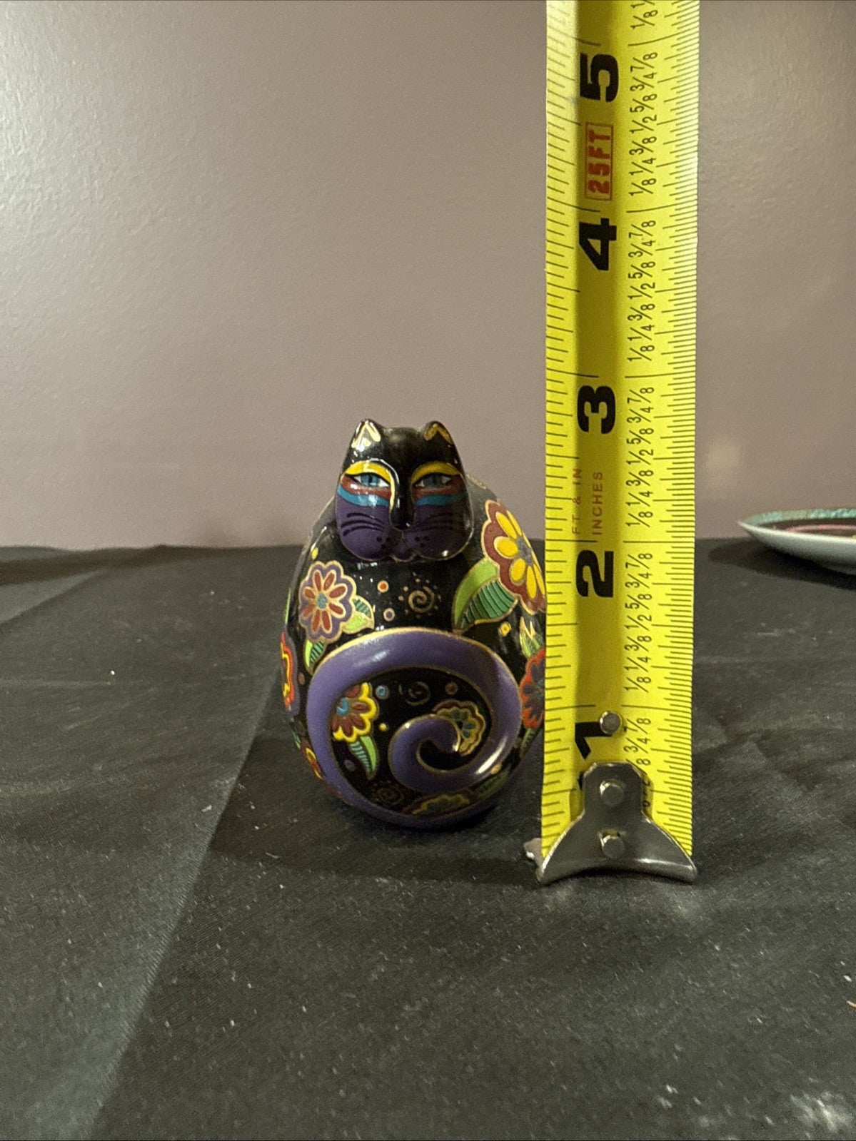Vintage Laurel Burch Feline Plate Figurine Candle Holder Lot of 3 items