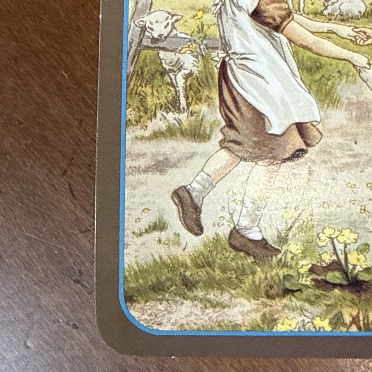 Friendship Postcard, 3 Girls Playing Ring Around the Rosie, unused