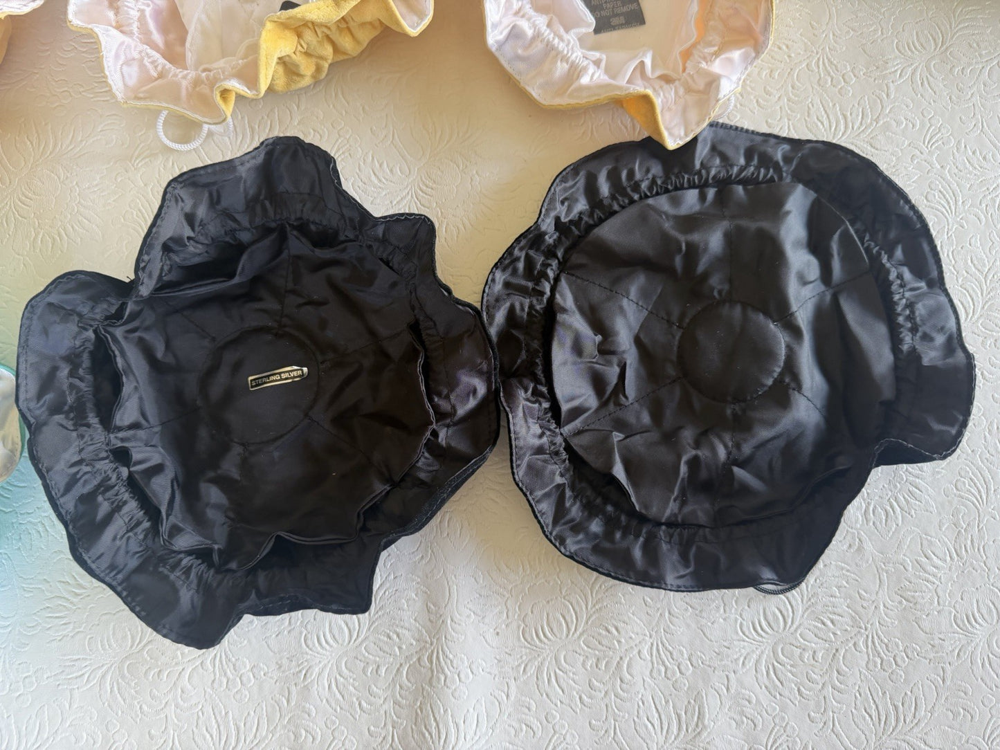 Vintage Jewelry Pouch Lot Velvet Silk Drawstring Anti Tarnish 10 Pc