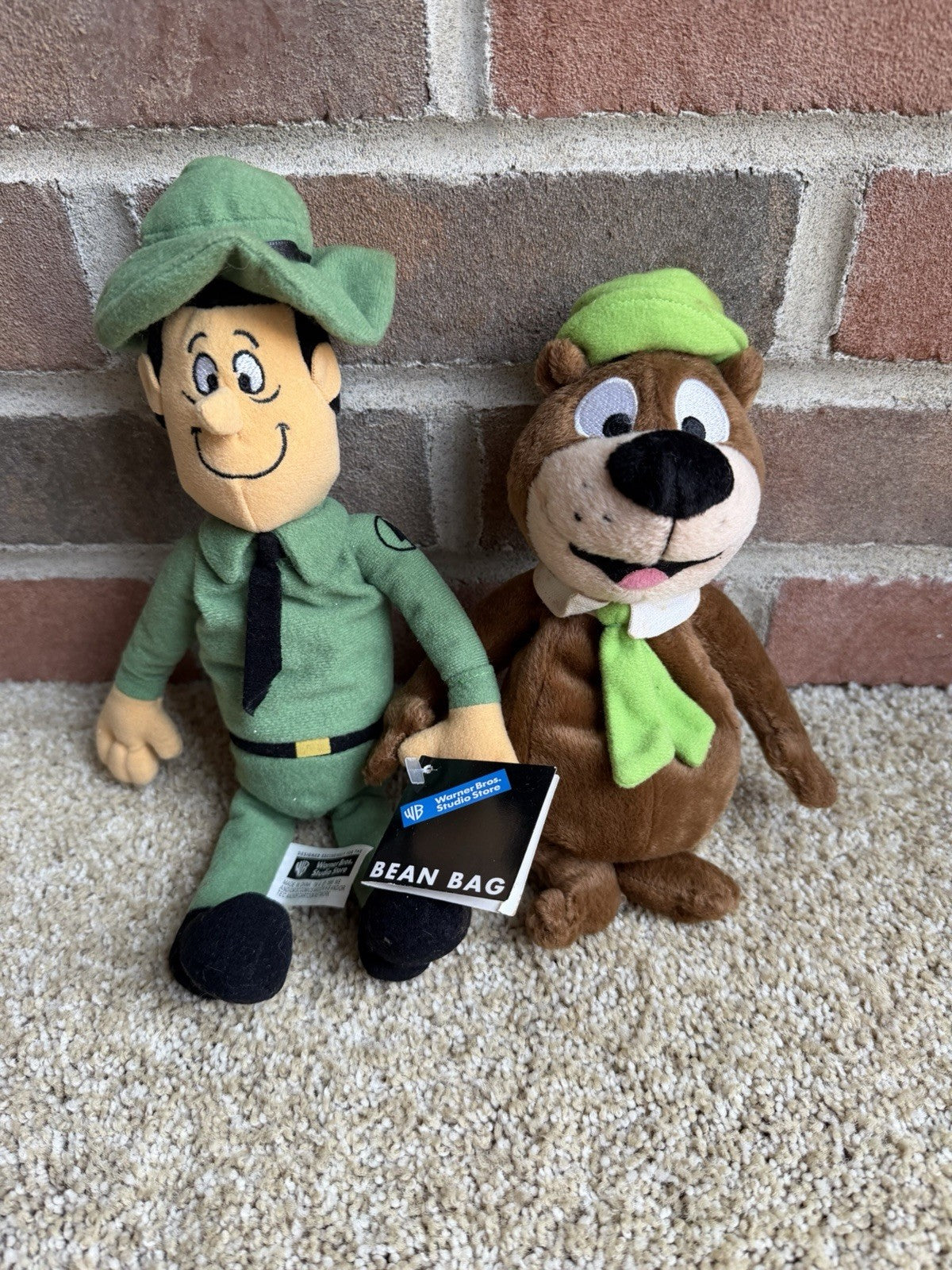 Vintage Hanna Barbera Plush Lot Yogi Bear Huckleberry Hound Ranger