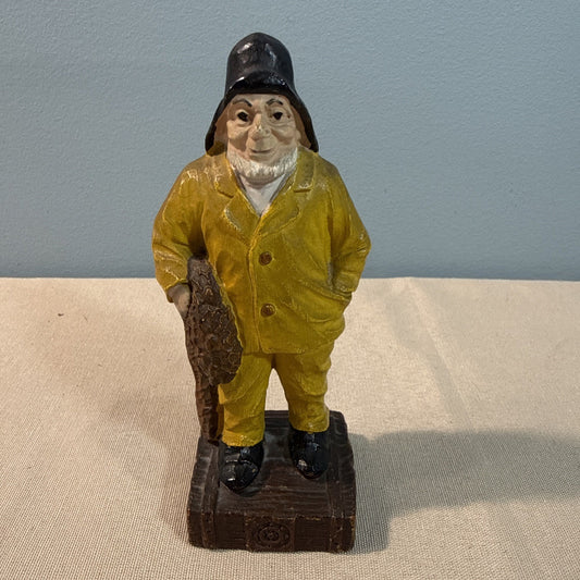 Vintage Syroco Wood Old Sea Captain Fisherman Sailor Nautical Figurine 6 Inch