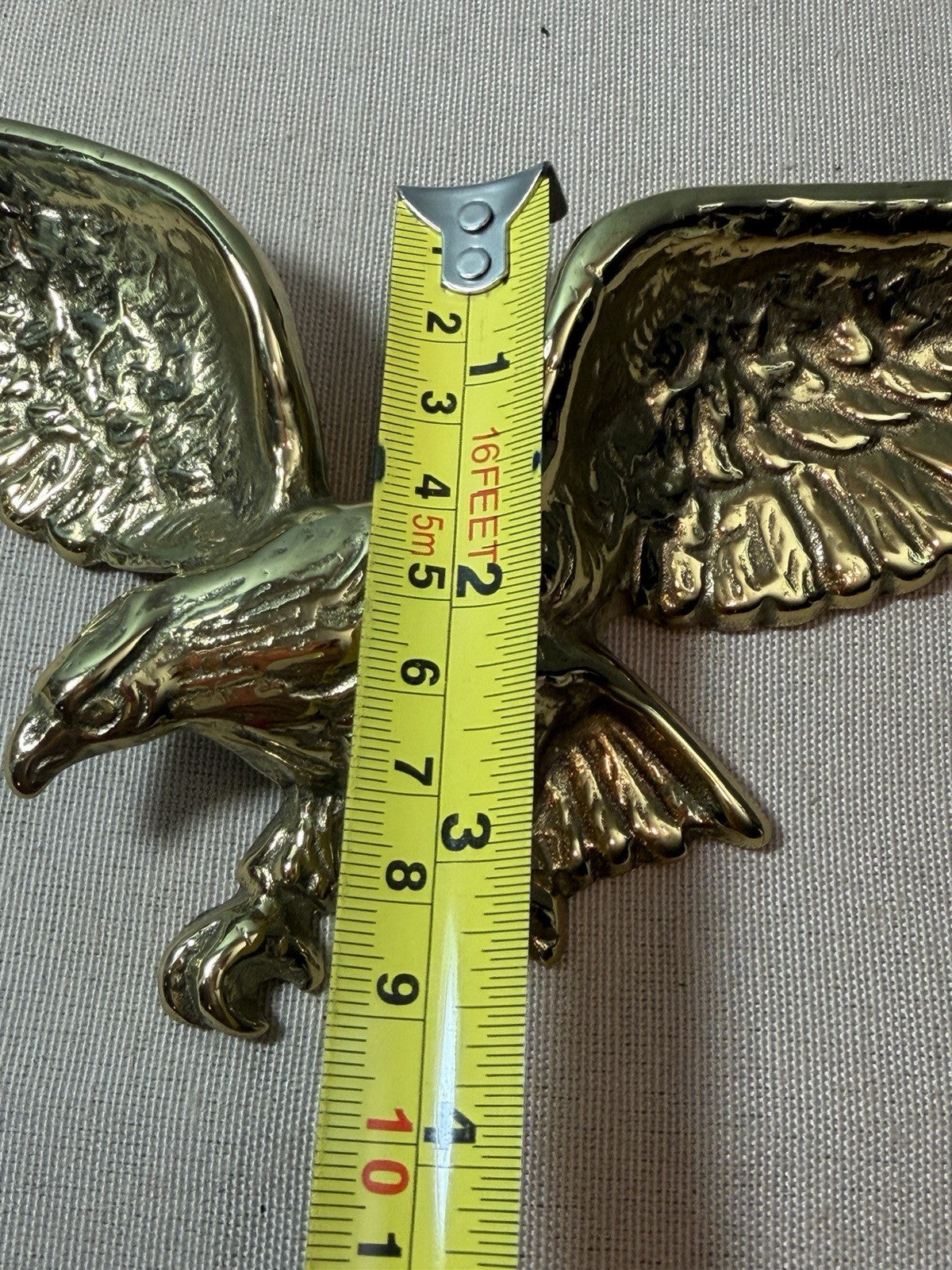 Vintage Solid Brass Eagle Wall Plaque Virginia Metalcrafters Bicentennial 1776