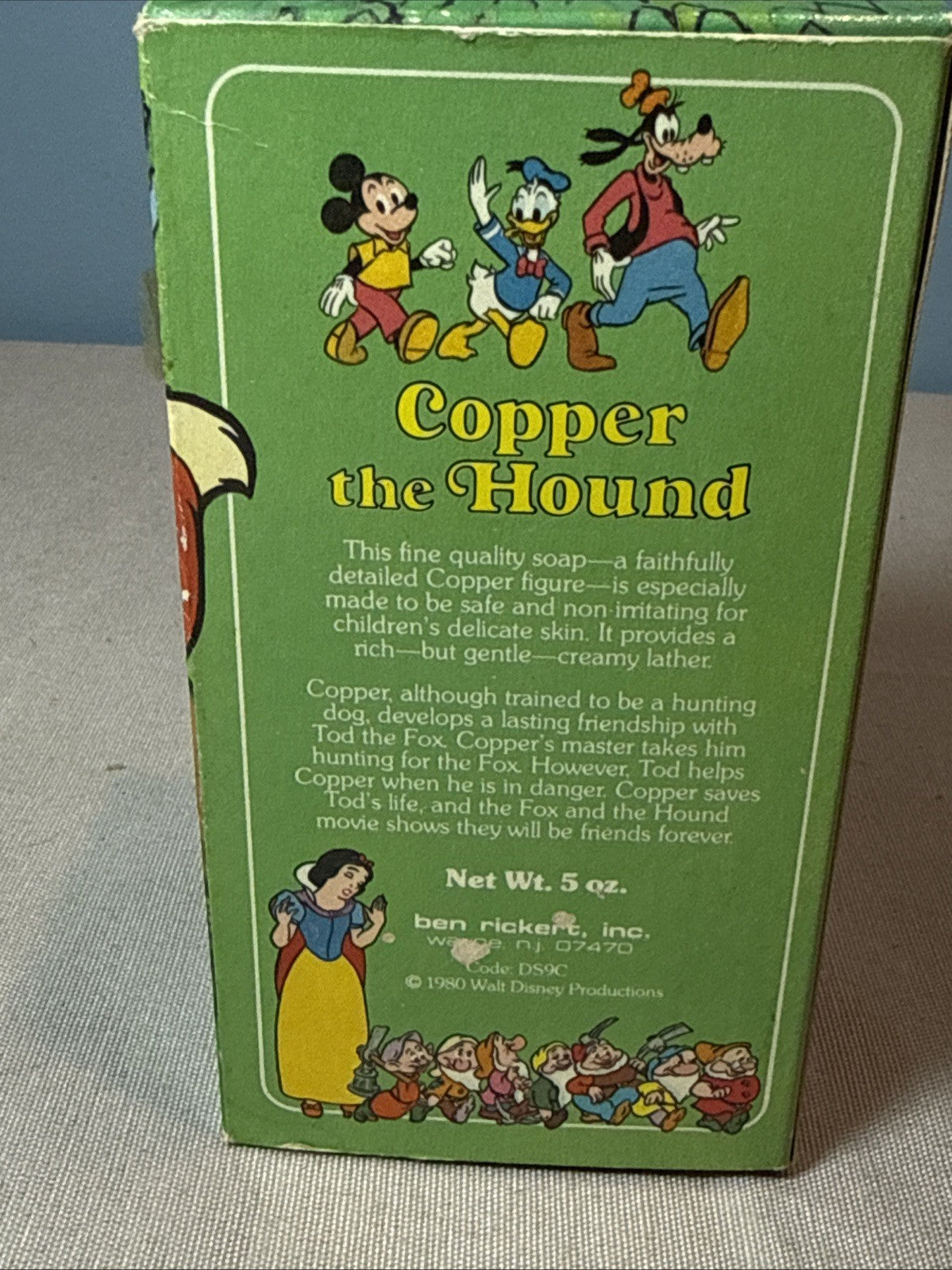 Vintage Disney Fox and the Hound Sculpted Soap Cooper Tod Set of 2 1980
