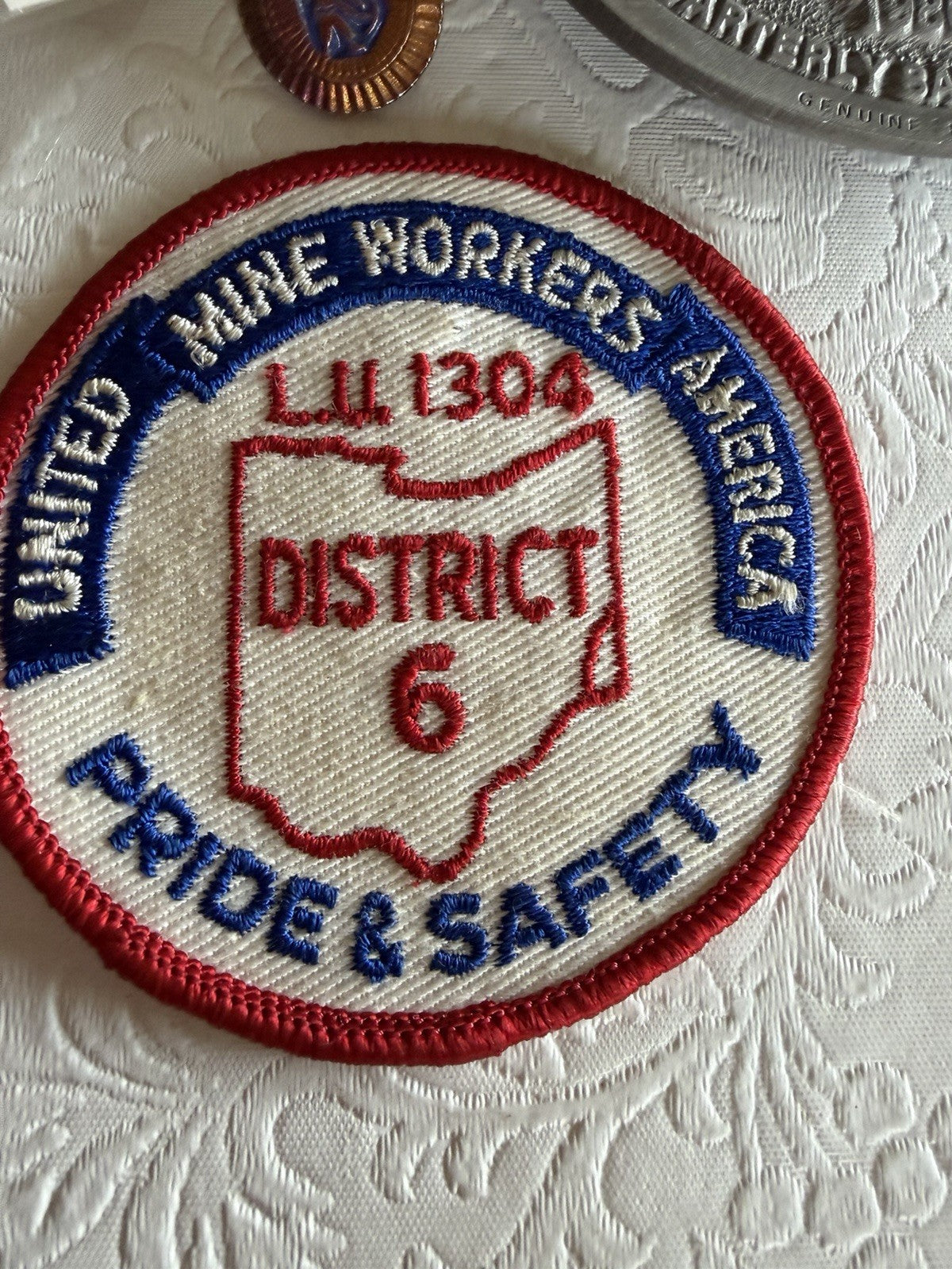 Vintage UMWA Union Y&O Coal Belt Buckles Lapel Pins District 6 Patch Lot