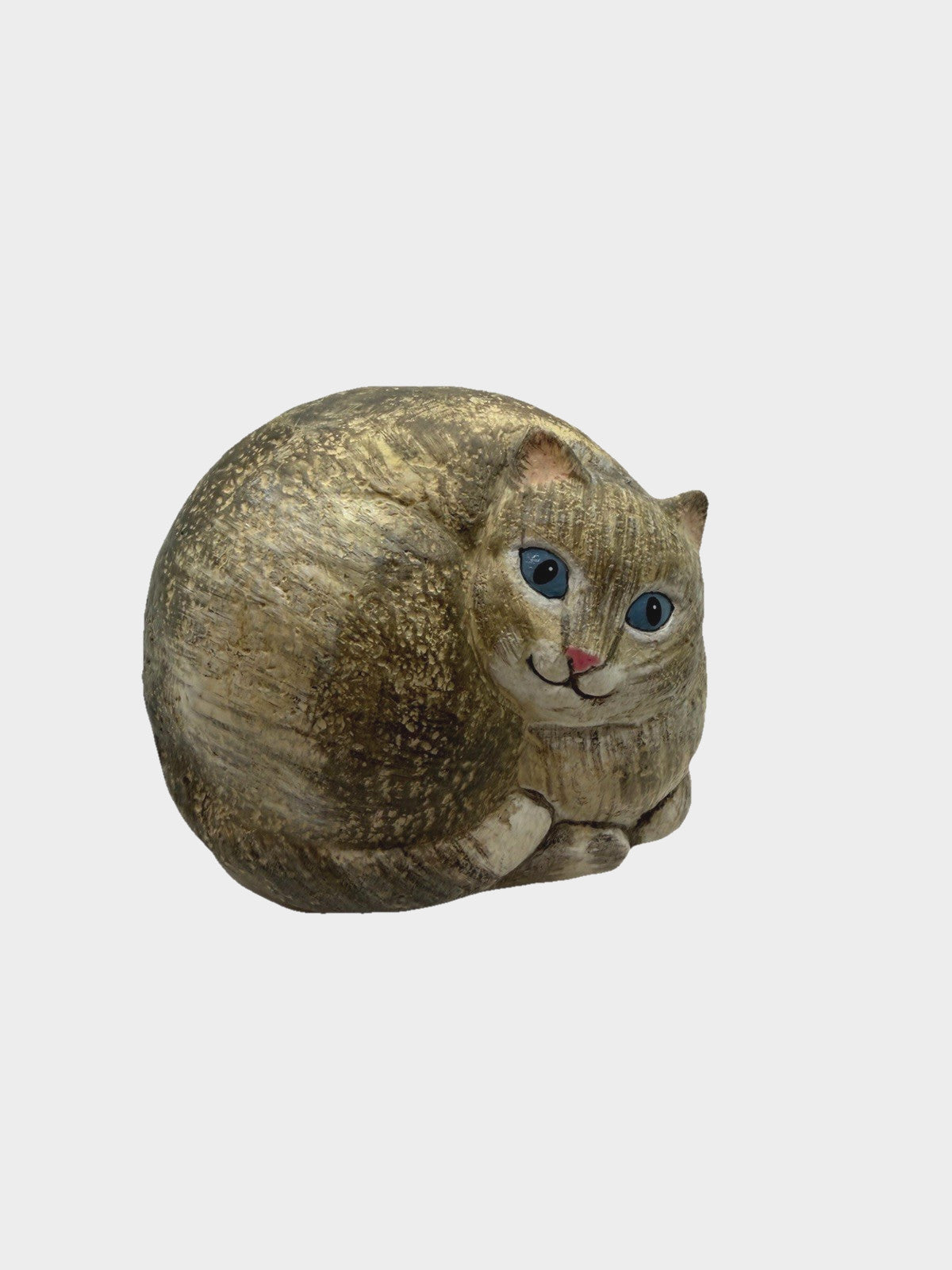 Ganz Resin Cat Figurine Sitting Curled Up Small Decorative Statue