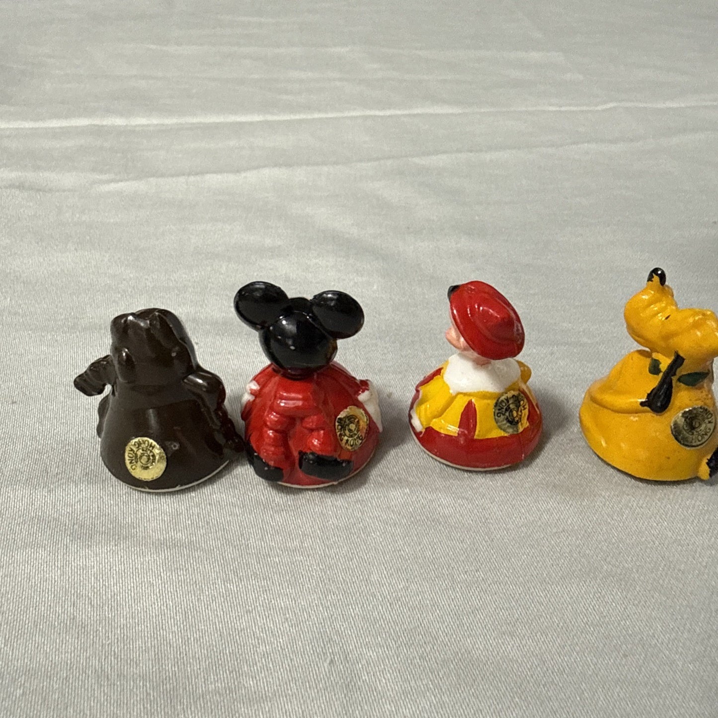 Vintage Disney Roller Toys Lot of 4 Mickey Pluto Pinocchio HK