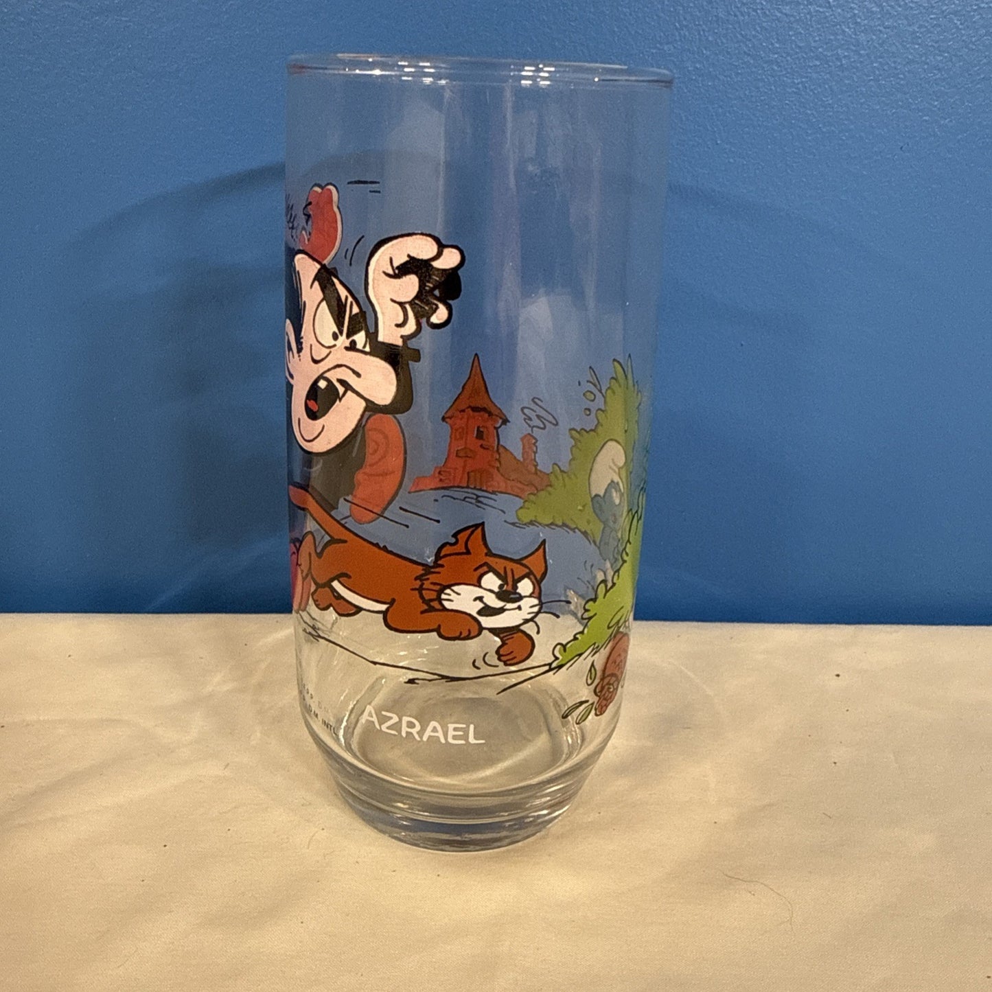 Vintage 1982 Smurfs Peyo Wallace Berrie Collectible Drinking Glasses Set of 7