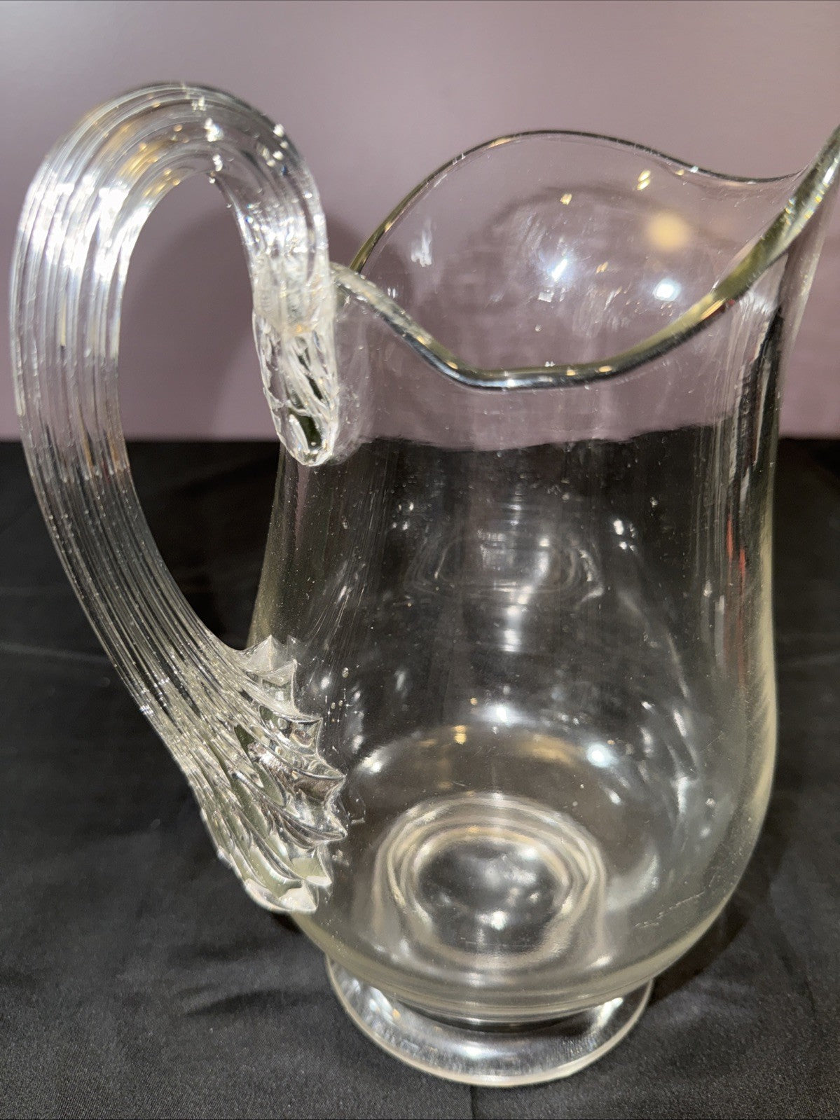 Vintage Imperial Glass Candlewick Clear 16 oz Pitcher 9.5" Tall