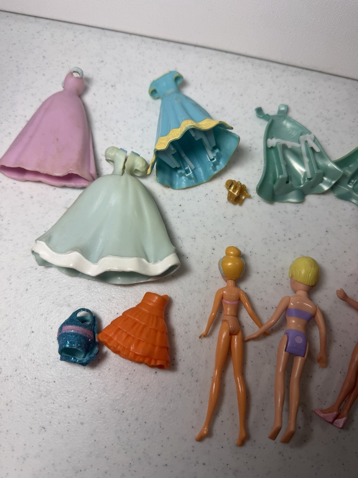 Disney Princess Polly Pocket Mini Doll Lot Ariel Belle Cinderella Merida 16 pcs