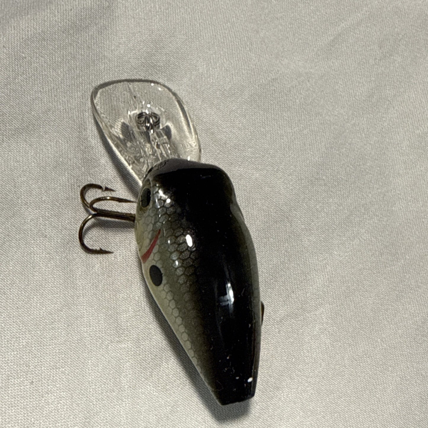 Lot of 2 Vintage Crankbait Fishing Lures Silver Shad Crawdad Bass