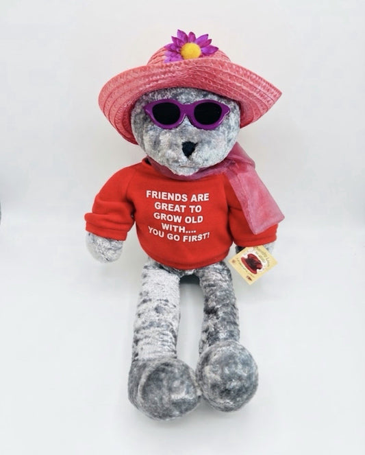 Chantilly Lane Musical Bear Friends Are Great To Grow Old Sunglasses Plush Works