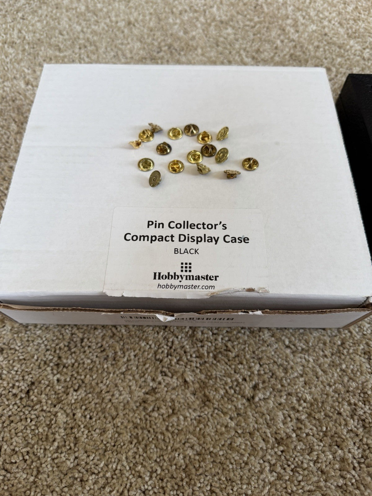Hobbymaster Black Pin Collector Display Case with Large Travel Pin Collection
