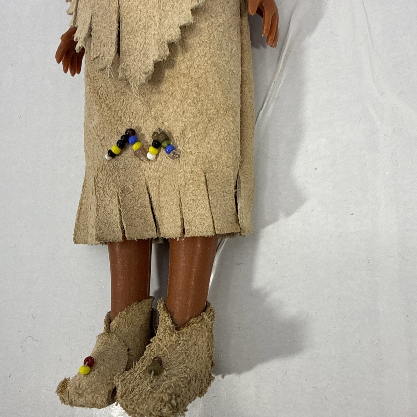 Vintage Native American Doll Papoose Baby Sleep Eyes Souvenir Doll