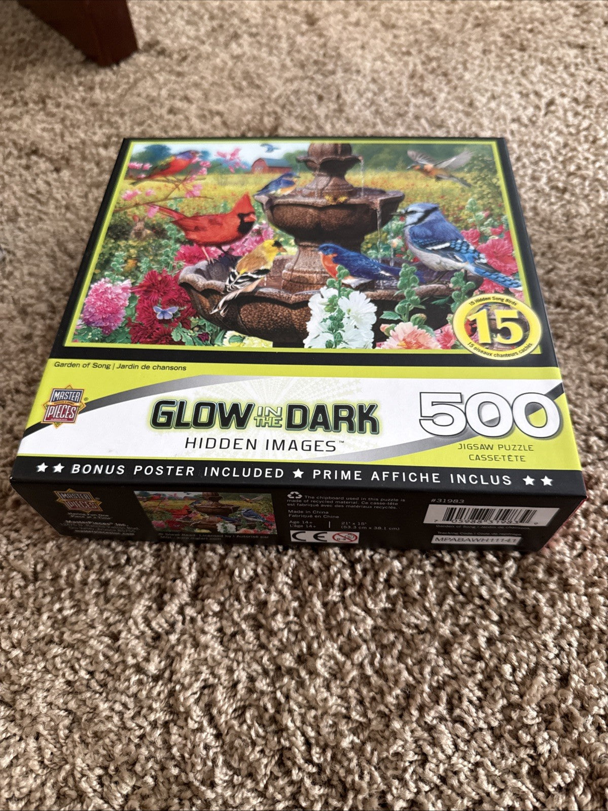 Lot Of 2 Bird Puzzle Lot of 10 100pc 300pc 500pc New in Box + Glow In Dark 500pc
