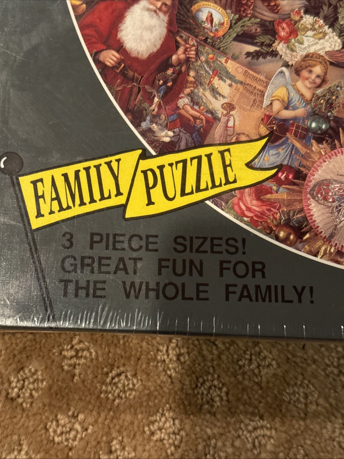 Vintage Christmas Jigsaw Puzzles Set of 5 Schmidt Bits Pieces Hallmark Santa 3D