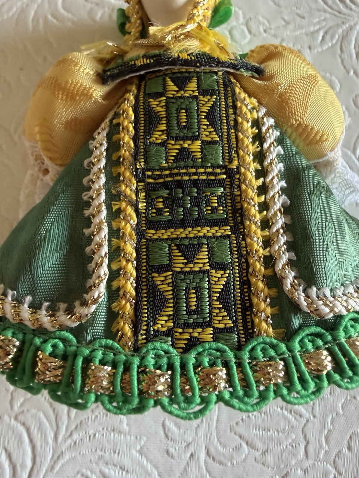 Russian Porcelain Folk Doll Ornaments Set of 6 Traditional Costume NewKokoshnik
