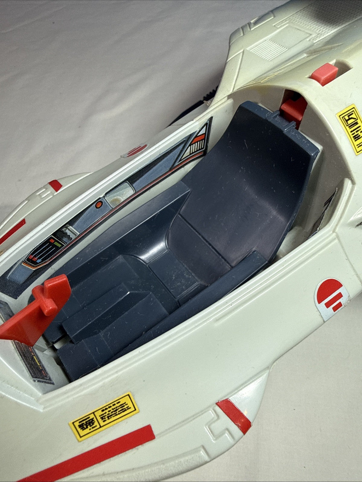 Vintage 1987 Mattel Captain Power PowerJet XT-7 Vehicle Jet + Hawk Masterson Fig