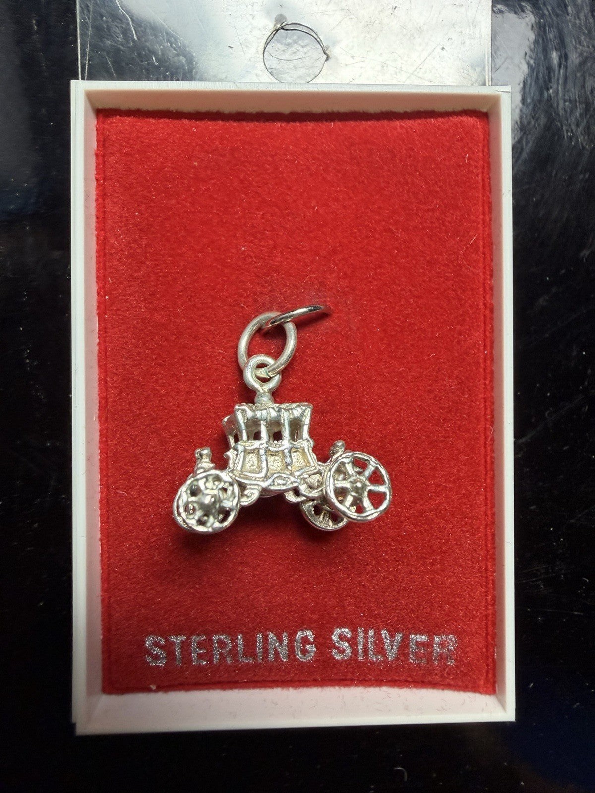 Vintage Sterling Silver Fireman Helmet Horse Carriage Charms Lot 3 Boxed
