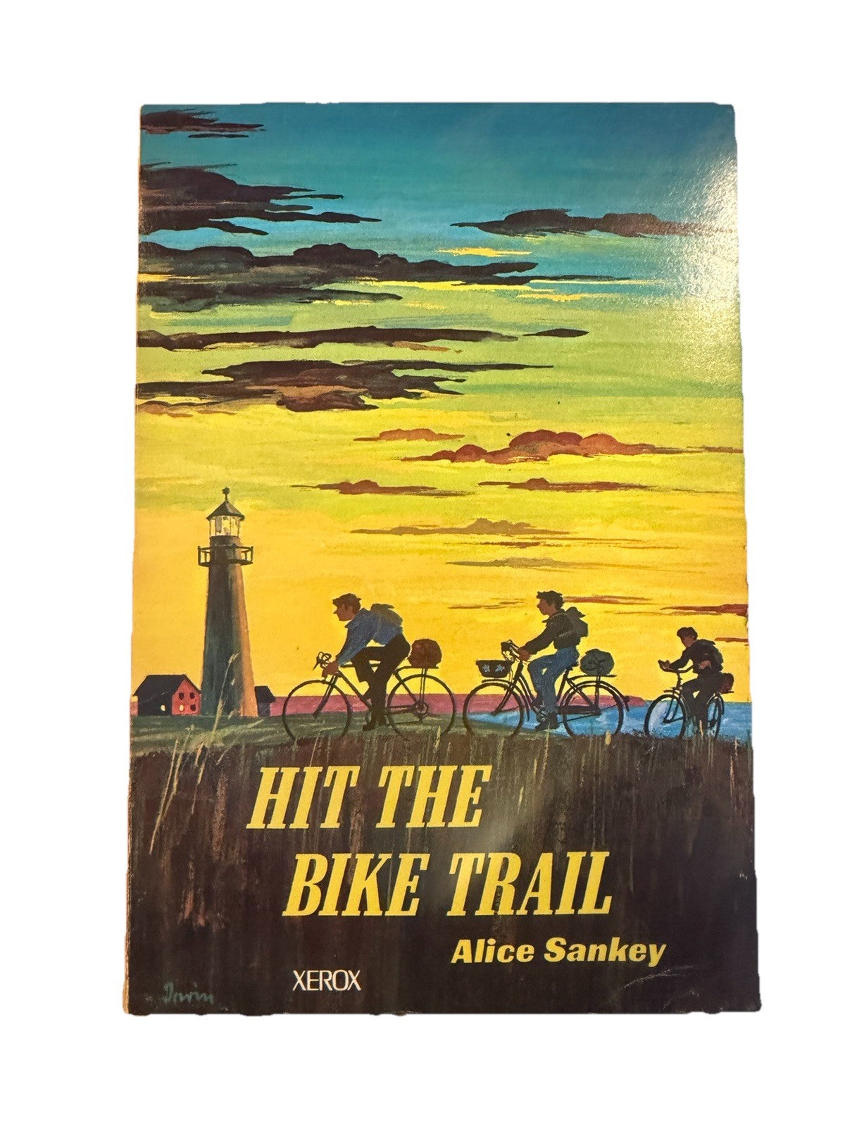 Vintage 1974 Hit The Bike Trail Alice Sankey Xerox Childrens Bicycle Book Retro