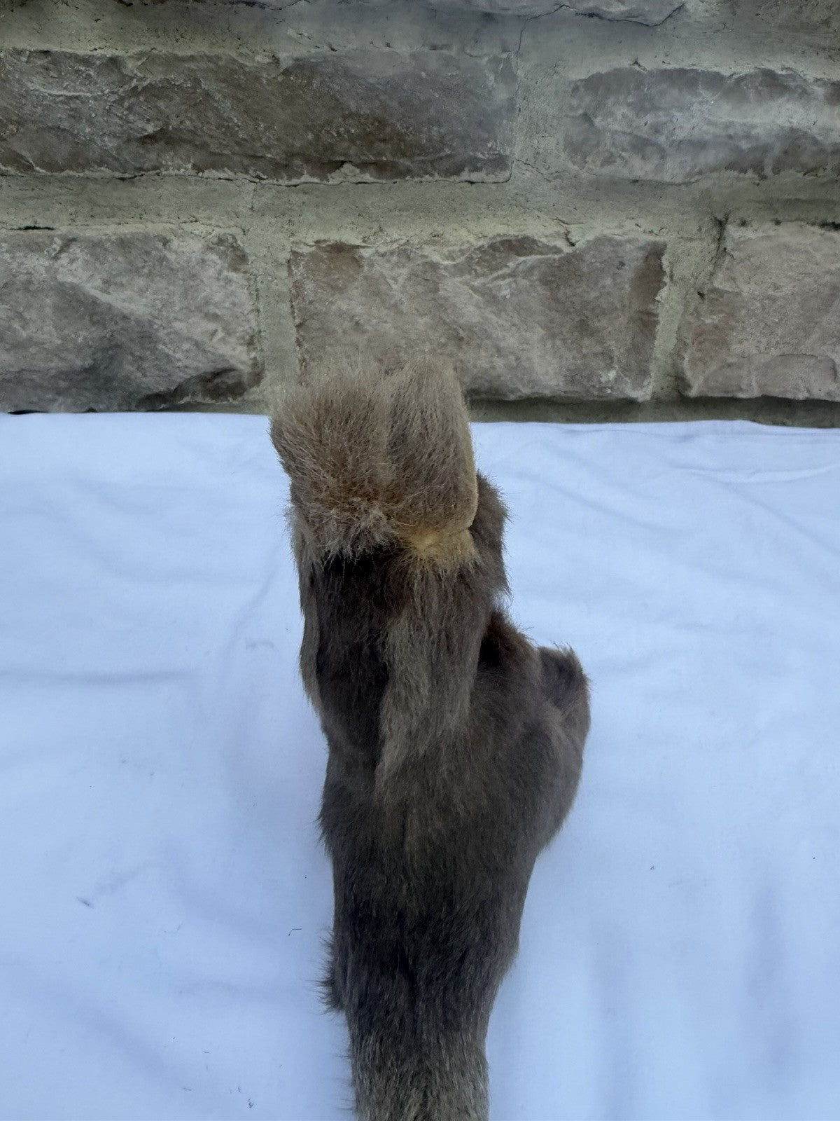Vintage Genuine Fur Kangaroo Figurine Australia Souvenir Plush Small Collectible