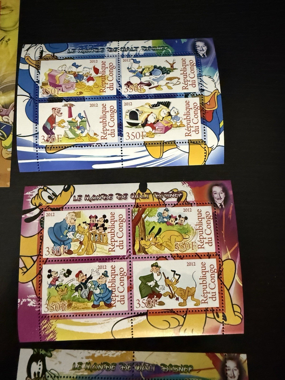 Disney Pixar Stamp Sheet Lot Toy Story Cars Israel Pooh Mickey Congo Mali MNH