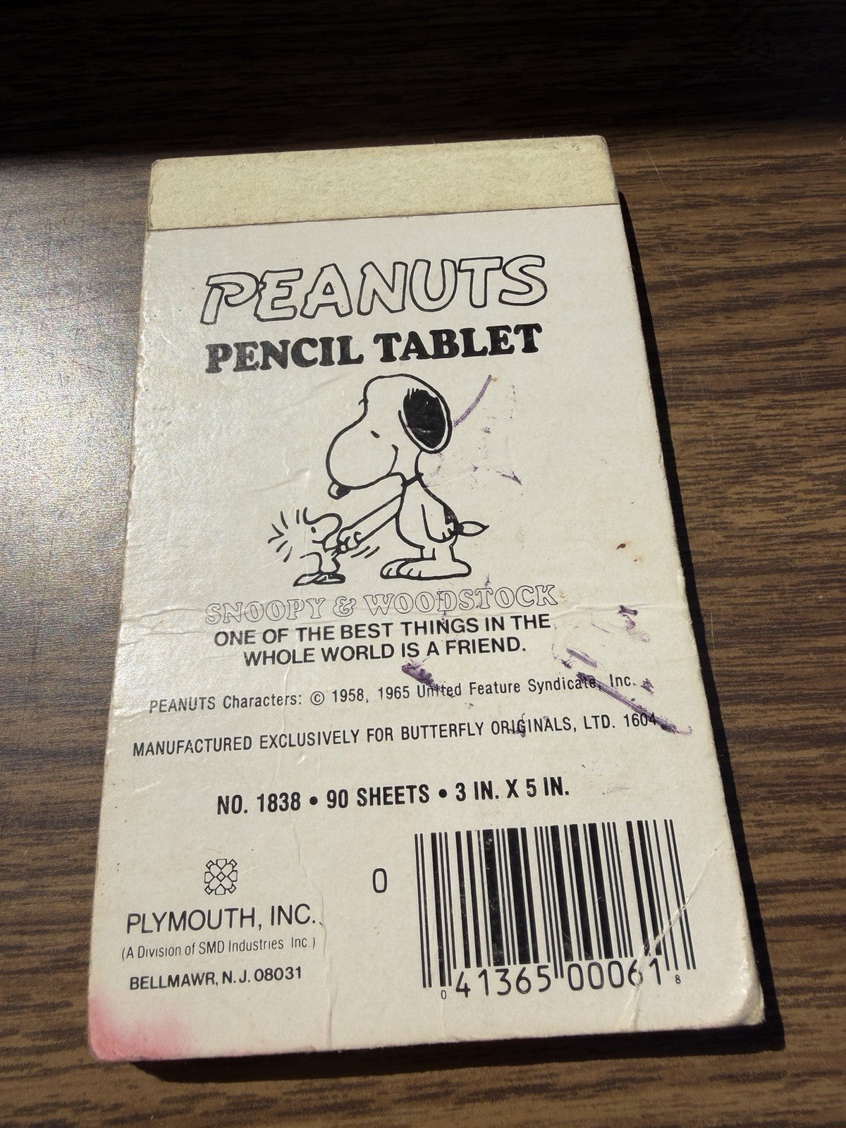 Vintage Snoopy Peanuts Lot Rubber Figure Notepads Ornaments Pencil Pen Set 1965