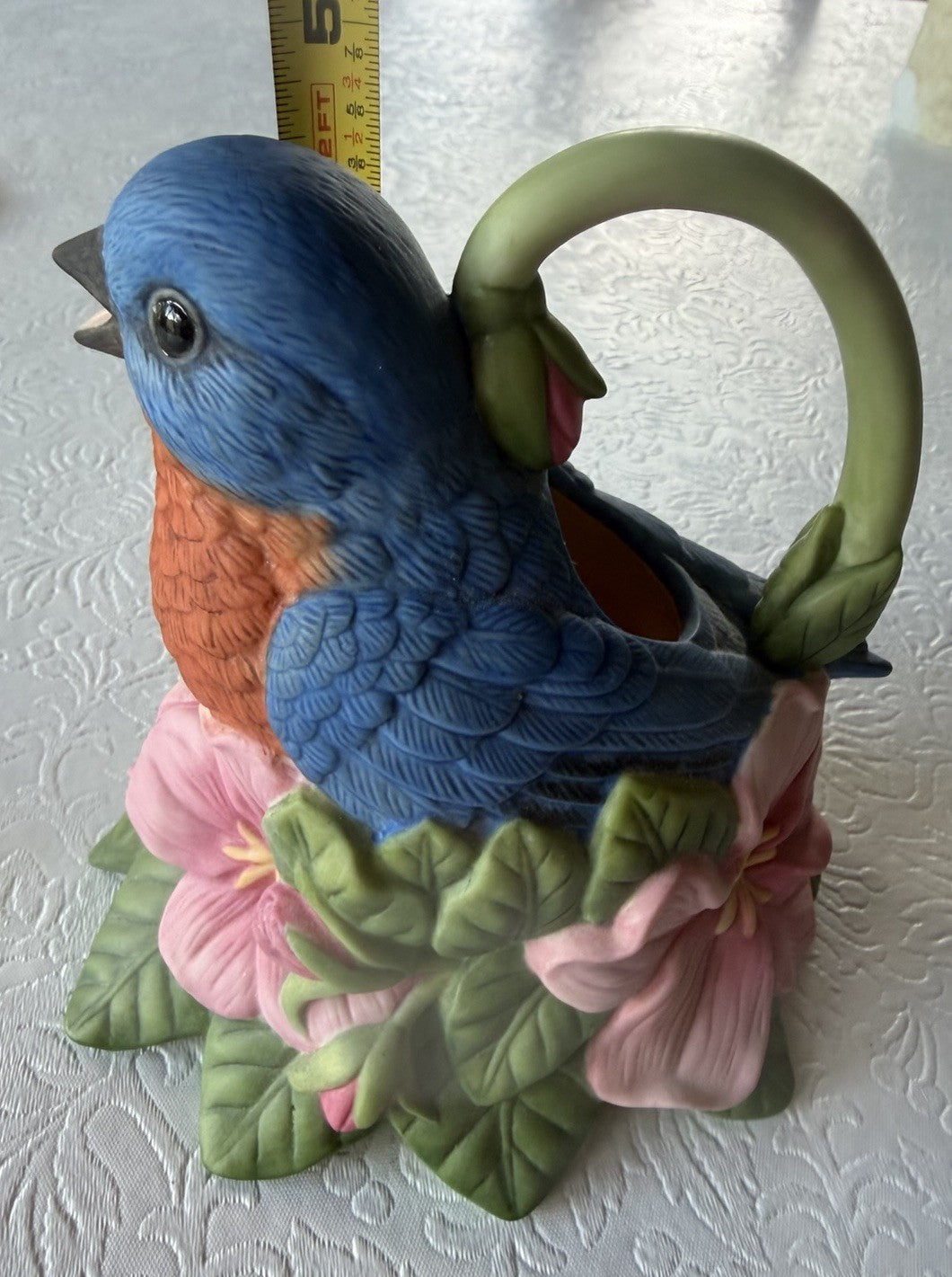 Lenox Summer Greetings Blue Bird Creamer Catherine McClung Porcelain Pitcher