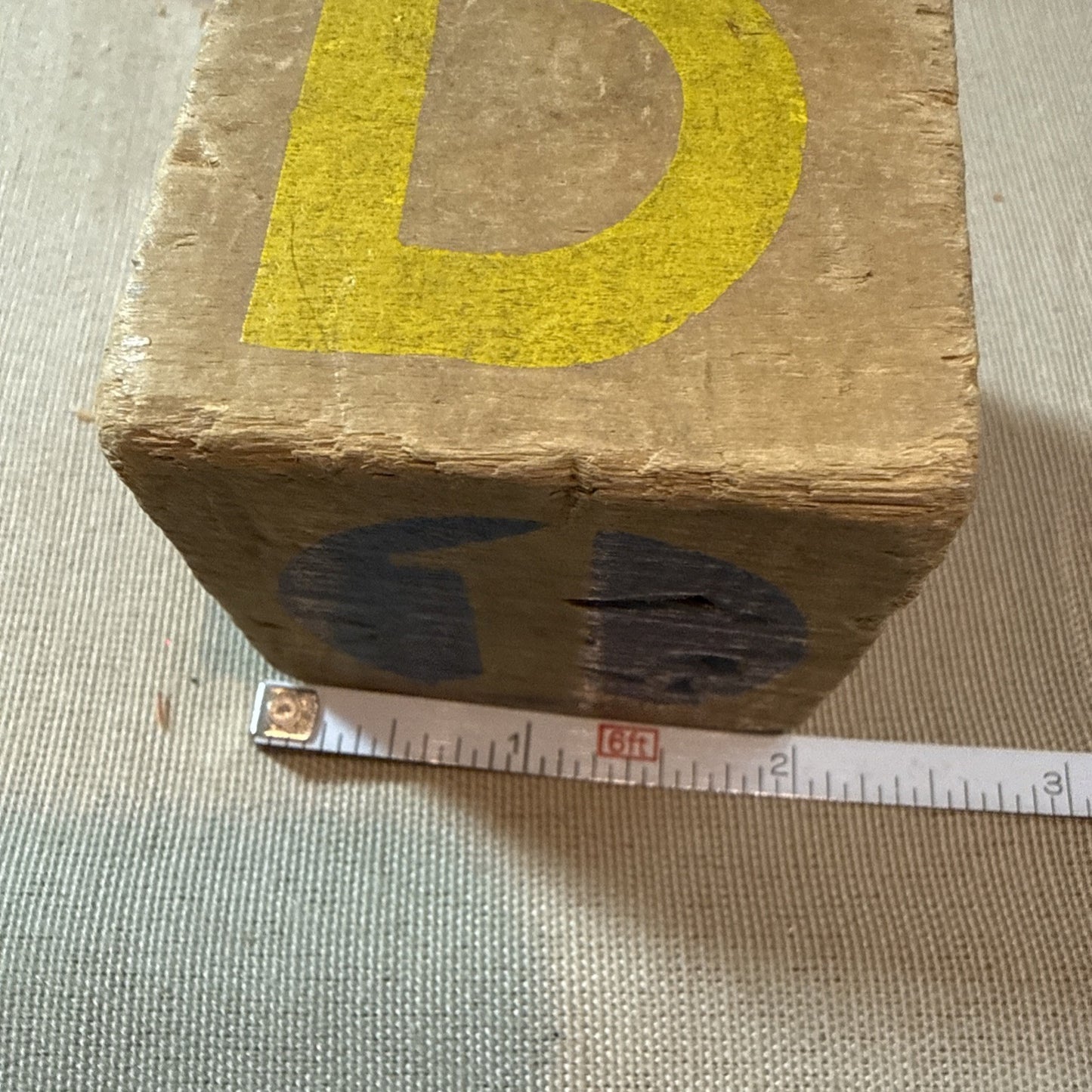 Vintage Antique Wooden Children's Toy Number Alphabet Blocks 15 Sm 2x2