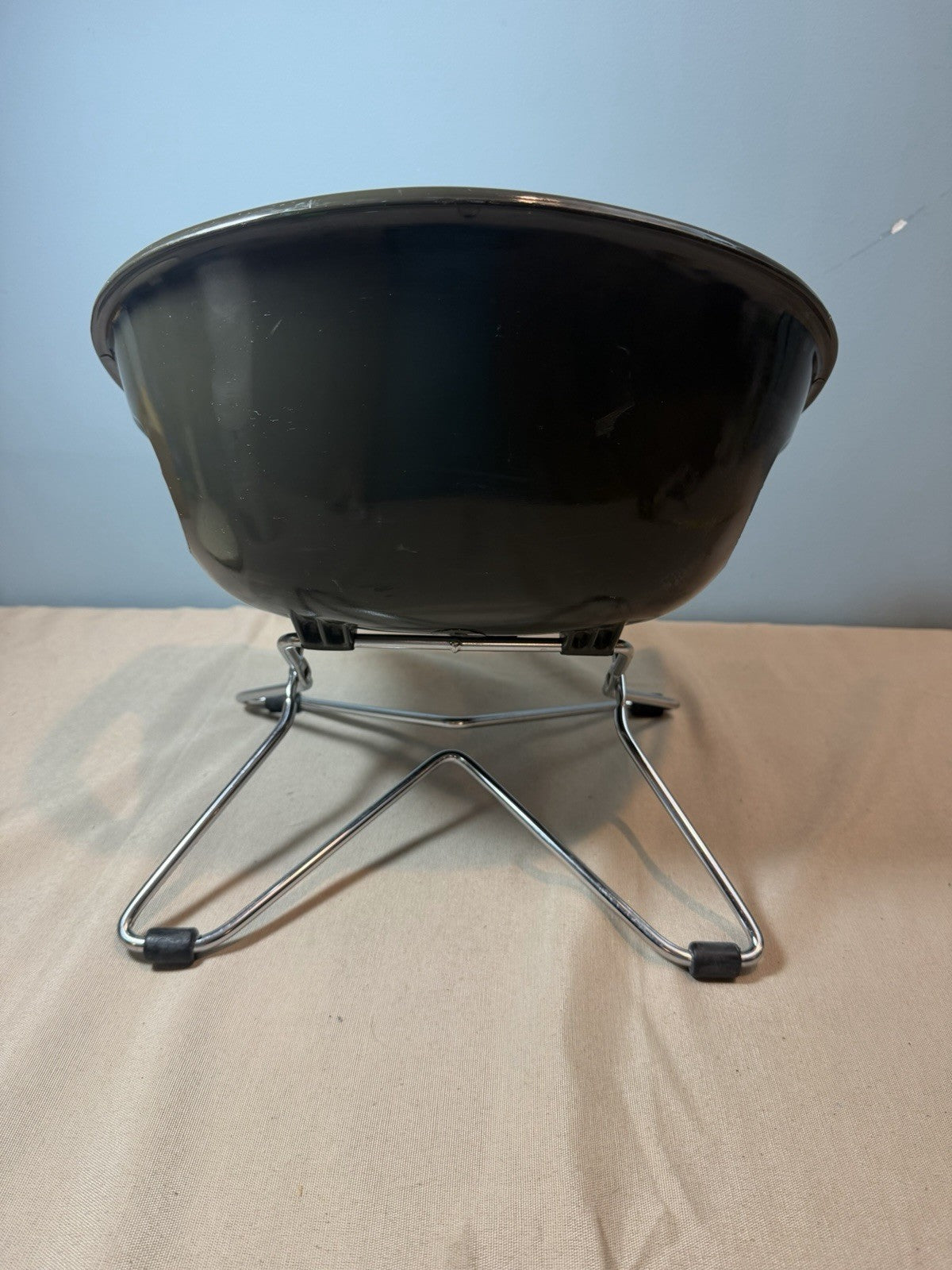 Vintage Cosco Doll Chair Miniature Plastic Houndstooth Mid Century Furniture MCM