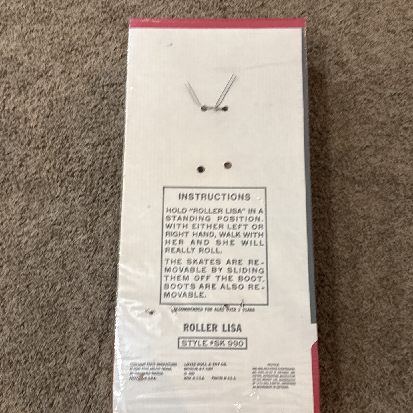 Vintage 1980 Roller Skating Lisa Doll 19” Brown Hair New In Original Box