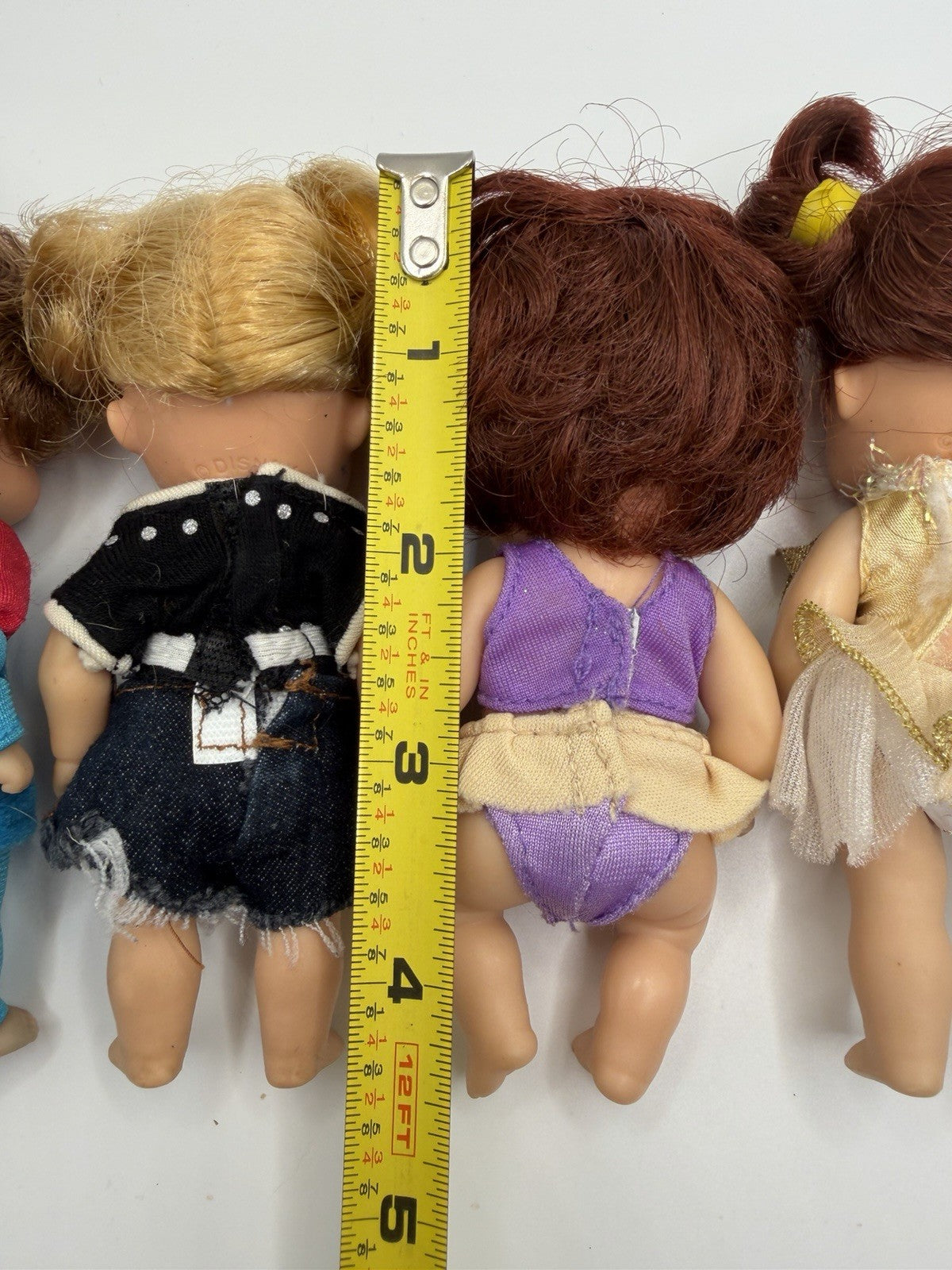 Lot of 4 Disney Princess Toddler Mini Dolls Jasmine Peter Pan Figures Toy Set