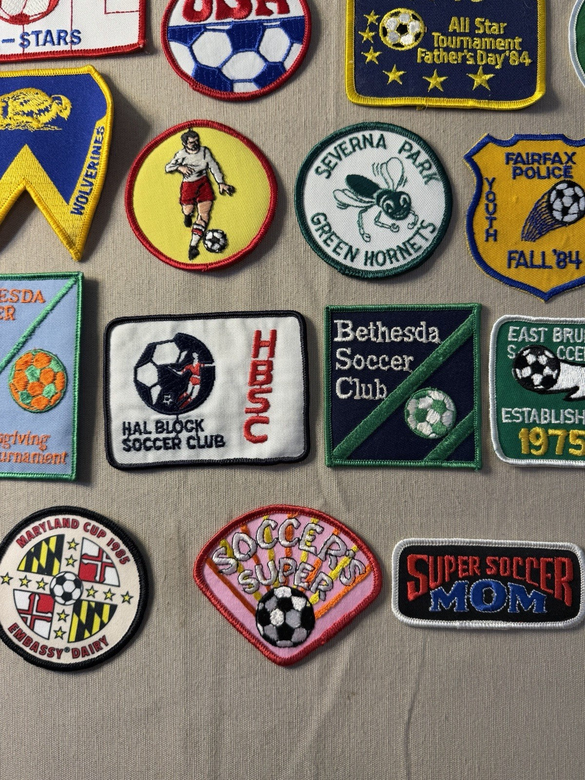 Vintage Soccer Patches Collection Youth Club Tournaments Maryland Virginia NJ
