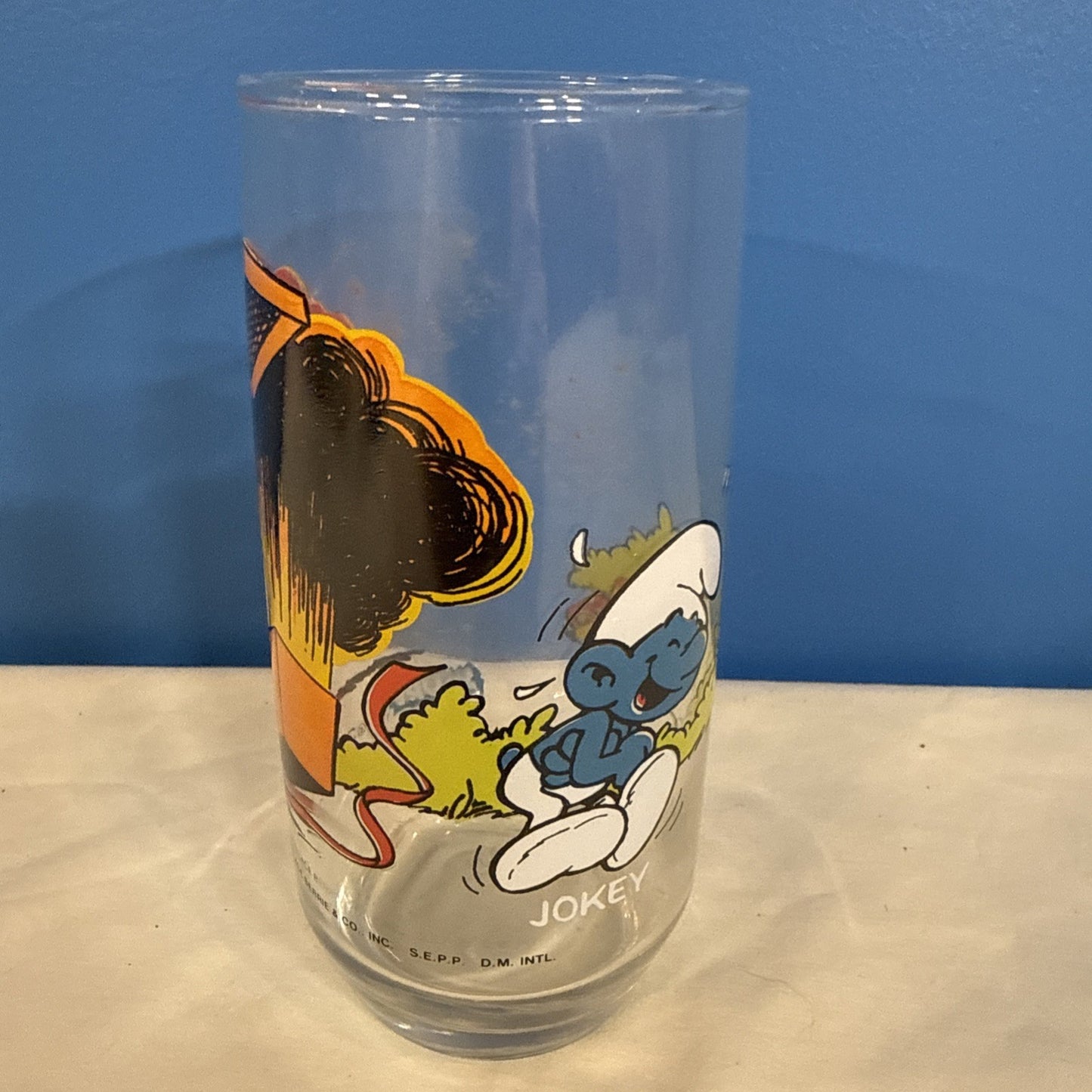 Vintage 1982 Smurfs Peyo Wallace Berrie Collectible Drinking Glasses Set of 7