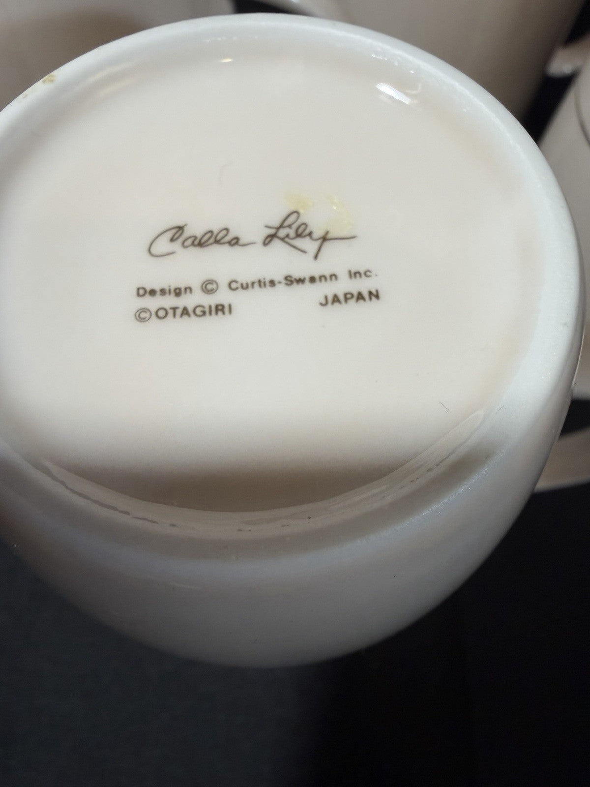 Otagiri Cala Lily Mugs Set of 4 Vintage Japan Curtis Swann