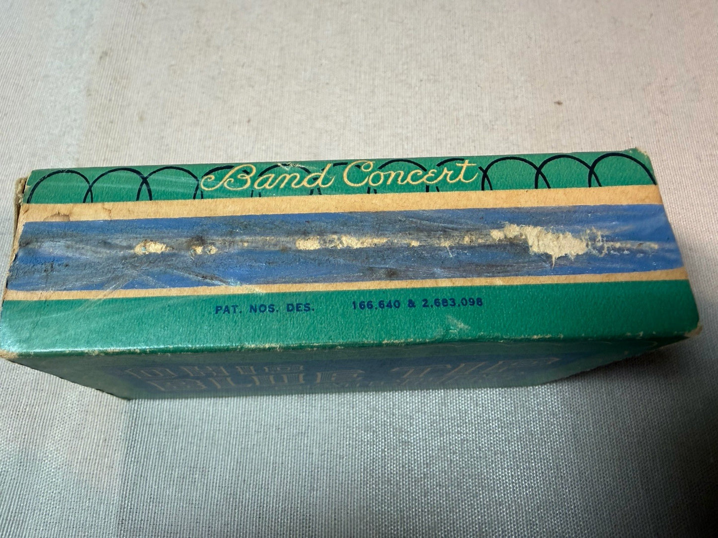 Vintage Stick Band Concert Matchbox Ohio Blue Tip Matches Advertising Tin